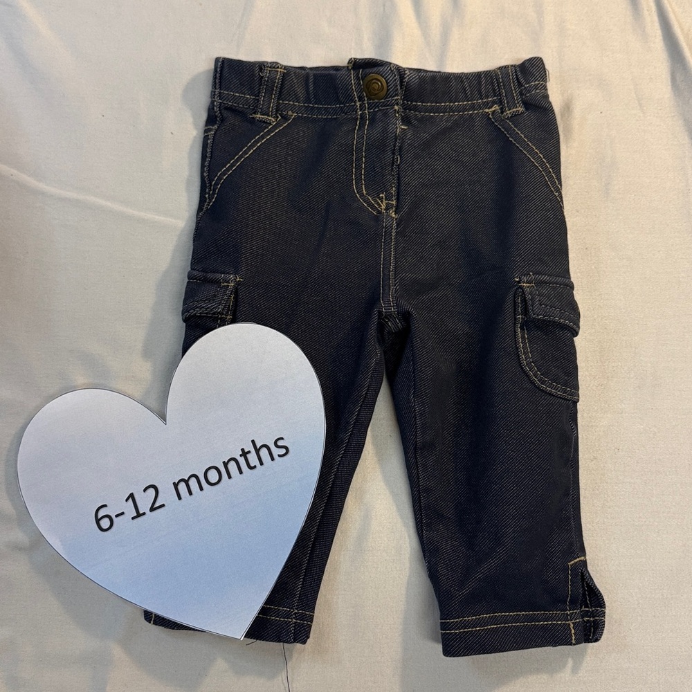 Please Mum - Vintage Canadian Kids Navy Cargo Pants